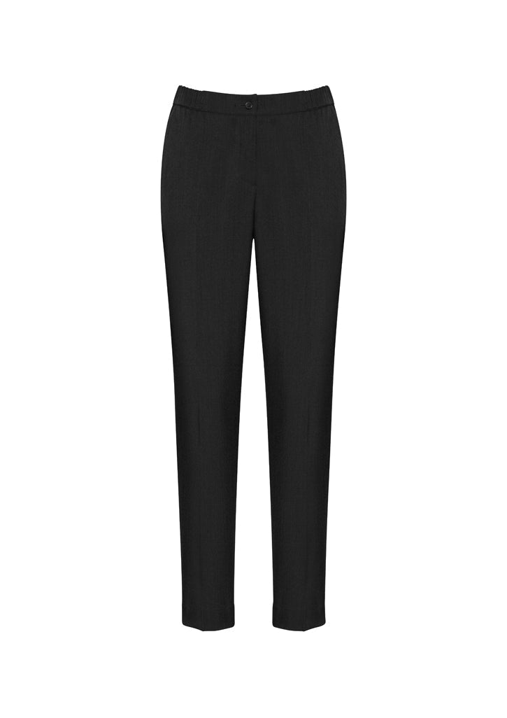 WOMENS COMFORT WOOL STRETCH SLIM LEG PANT - BLACK