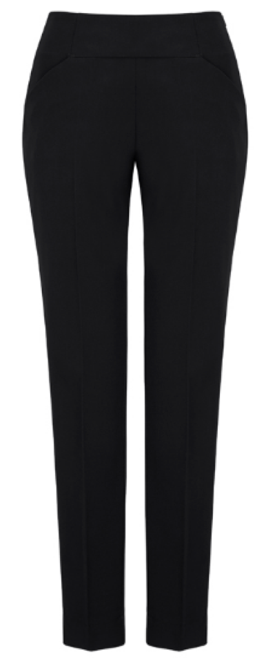 WOMENS SIENA BANDLESS ELASTIC WAIST PANT - BLACK