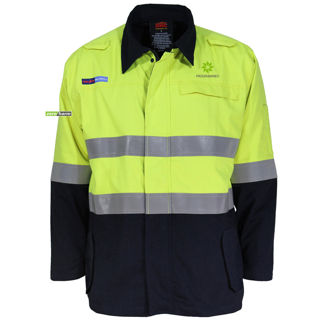 INHERENT FR PPE2 TWO TONE D/N JACKET - YELLOW/NAVY