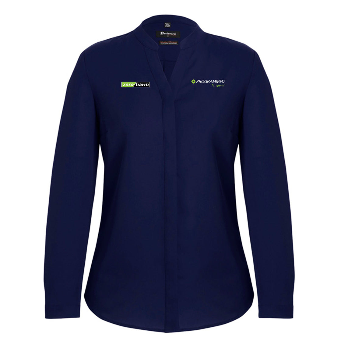 WOMENS JULIETTE LONG SLEEVE BLOUSE - NAVY