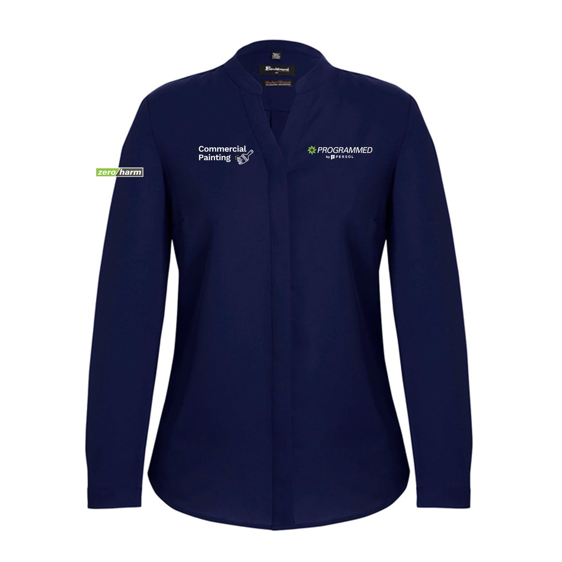 WOMENS JULIETTE LONG SLEEVE BLOUSE - NAVY