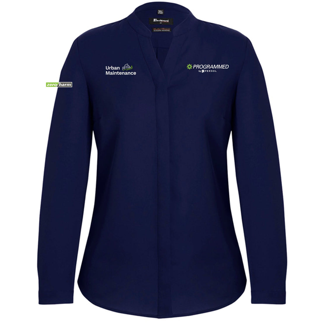WOMENS JULIETTE LONG SLEEVE BLOUSE - NAVY
