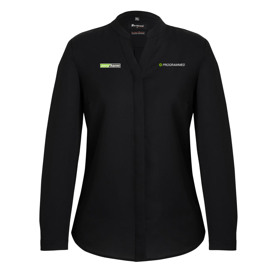 JULIETTE WOMENS LONG SLEEVE BLOUSE - BLACK