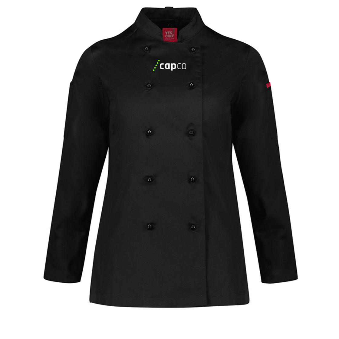 WOMENS AL DENTE LONG SLEEVE CHEF JACKET - BLACK