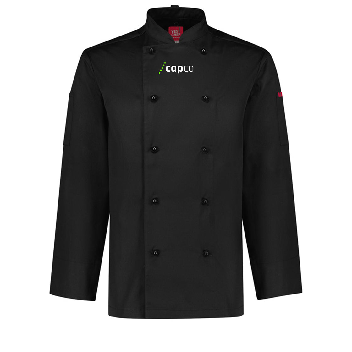 MENS AL DENTE LONG SLEEVE CHEF JACKET - BLACK