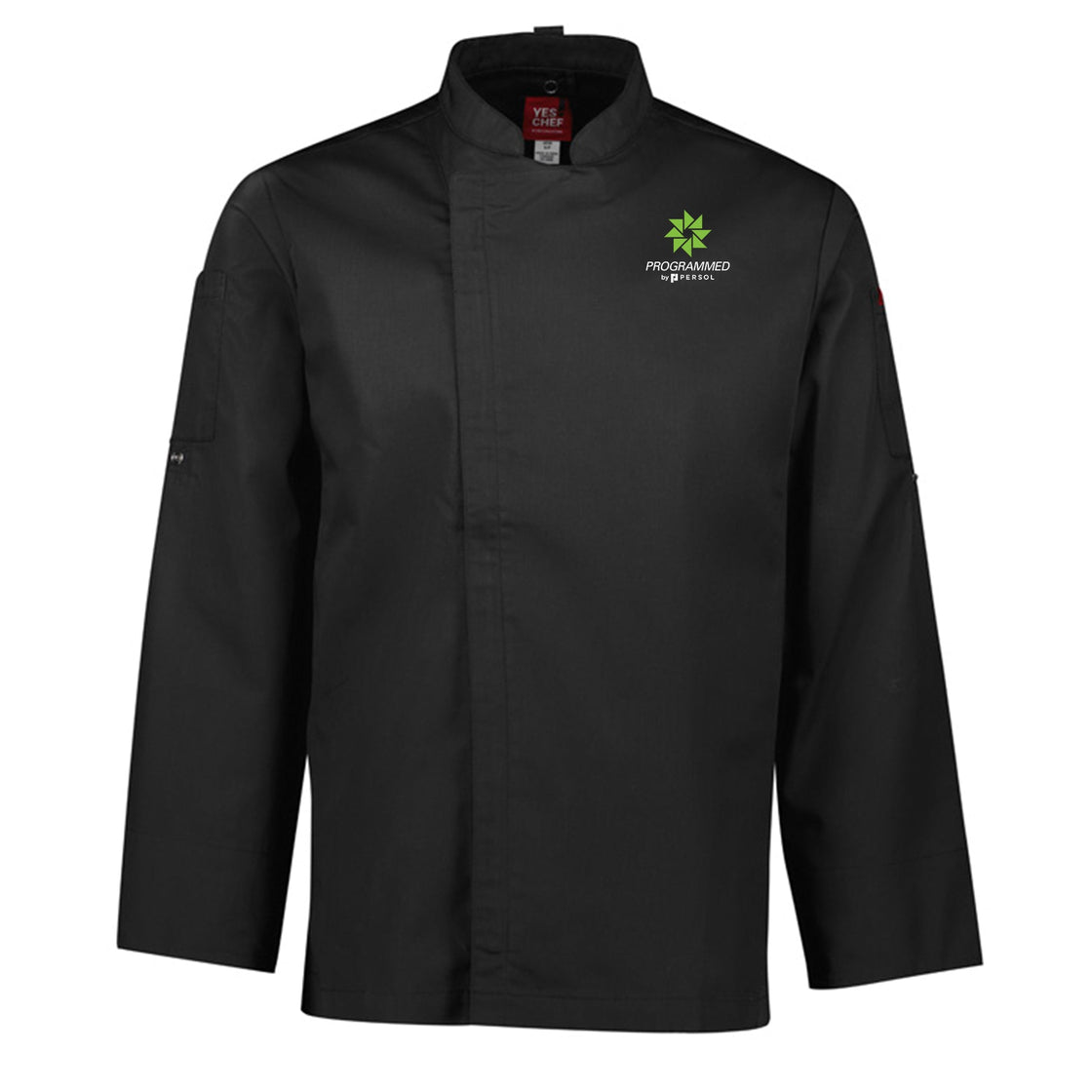 MENS ALFRESCO LONG SLEEVE CHEF JACKET - BLACK