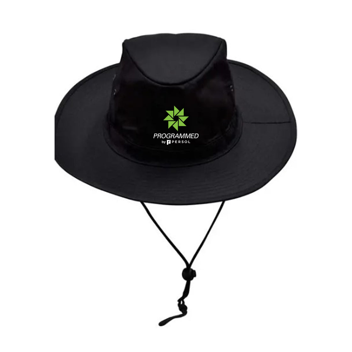 SLOUCH HAT WITH STRAP - BLACK