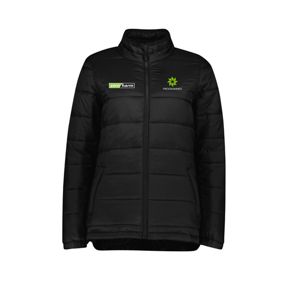 ALPINE LADIES PUFFER JACKET - BLACK