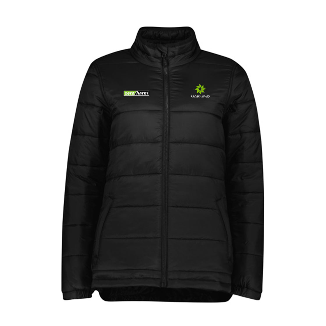 ALPINE LADIES PUFFER JACKET - BLACK