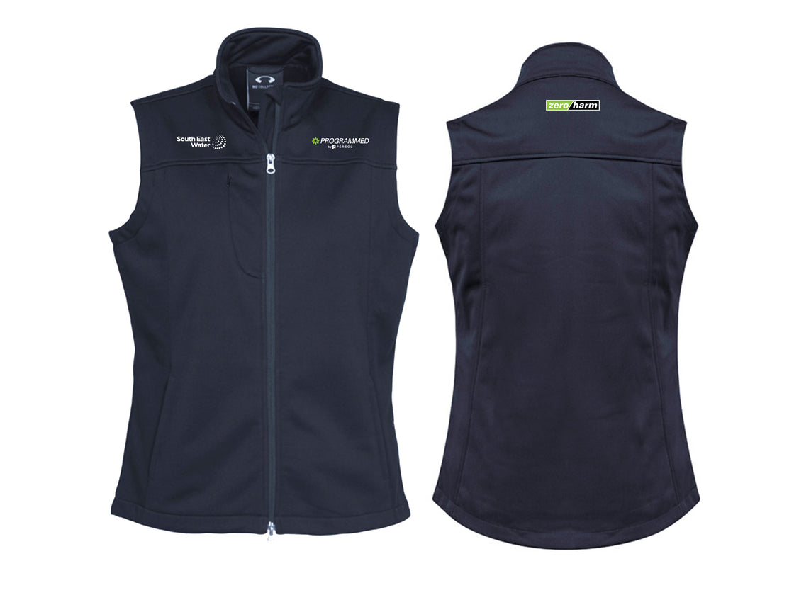 WOMENS SOFTSHELL VEST - NAVY