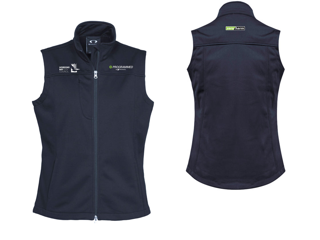 WOMENS SOFTSHELL VEST - NAVY