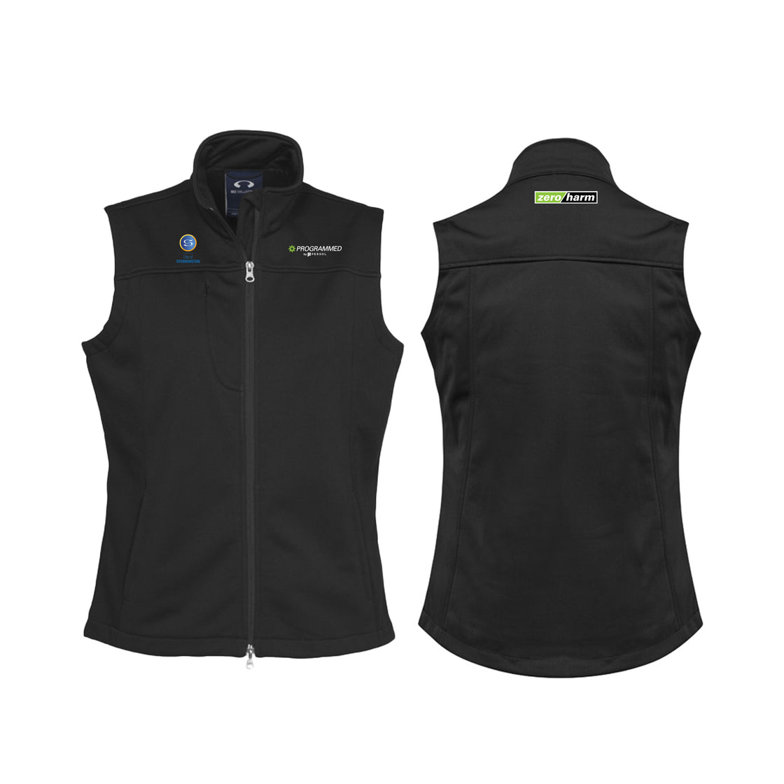 WOMENS SOFTSHELL VEST - BLACK