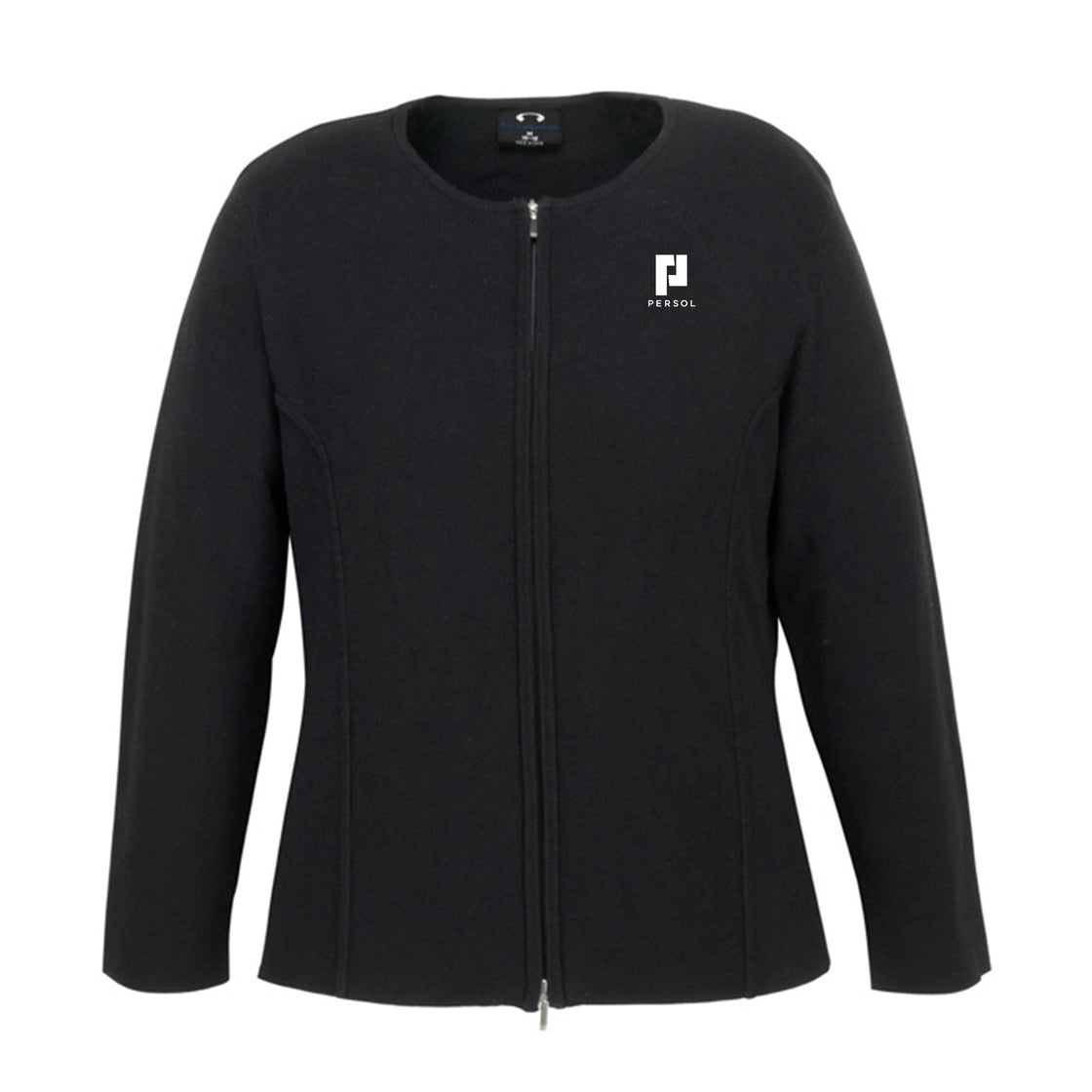 WOMENS 2-WAY ZIP CARDIGAN - BLACK