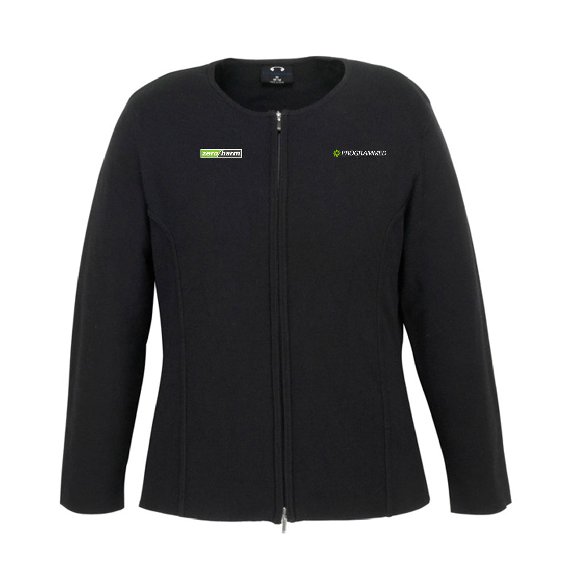 2-WAY WOMENS ZIP CARDIGAN - BLACK