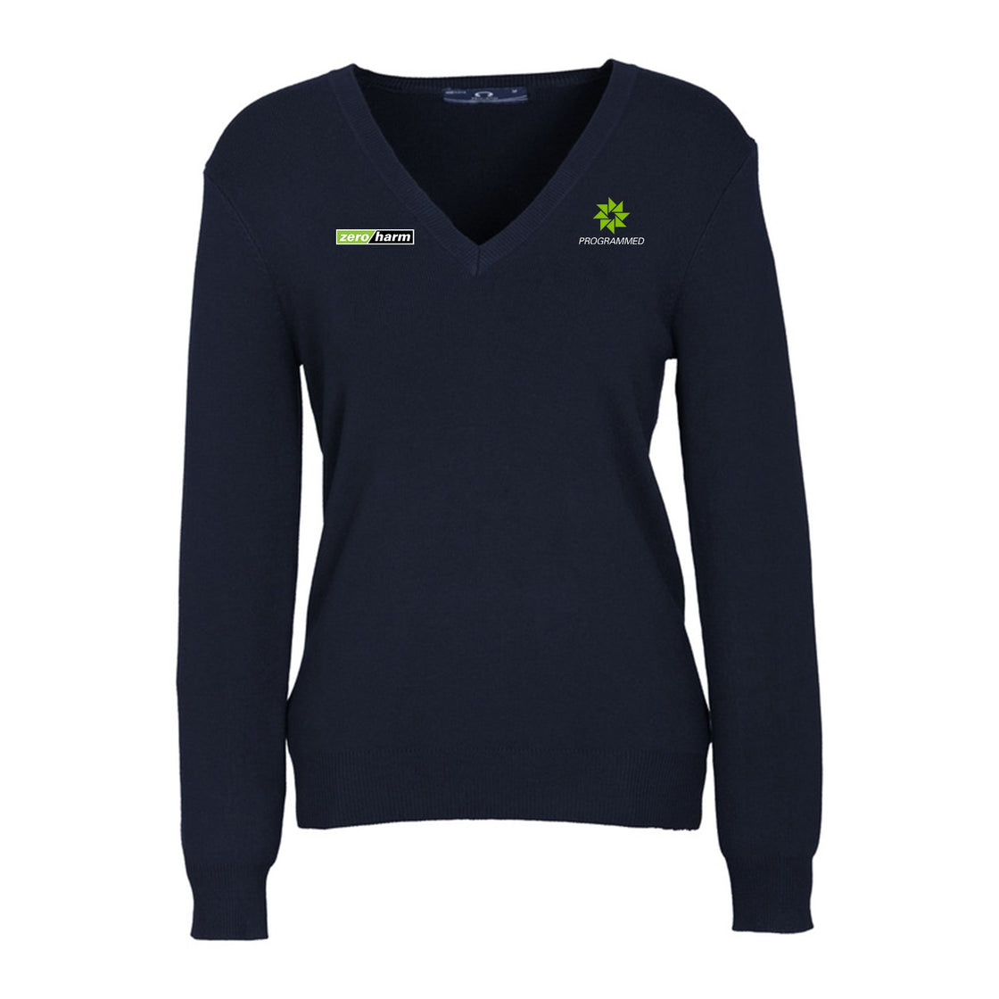 LADIES V-NECK PULLOVER - NAVY