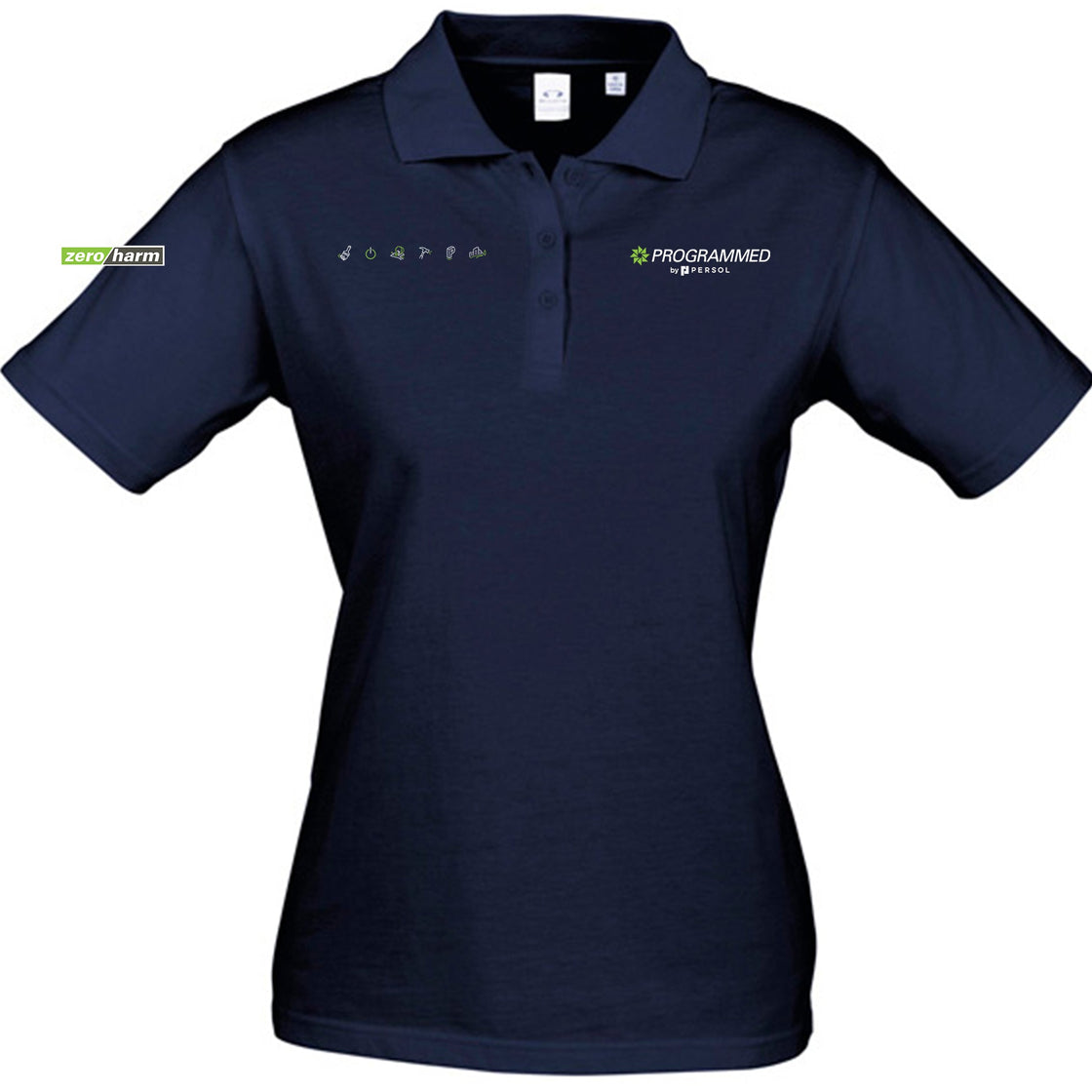 WOMENS ICE SHORT SLEEVE POLO - NAVY