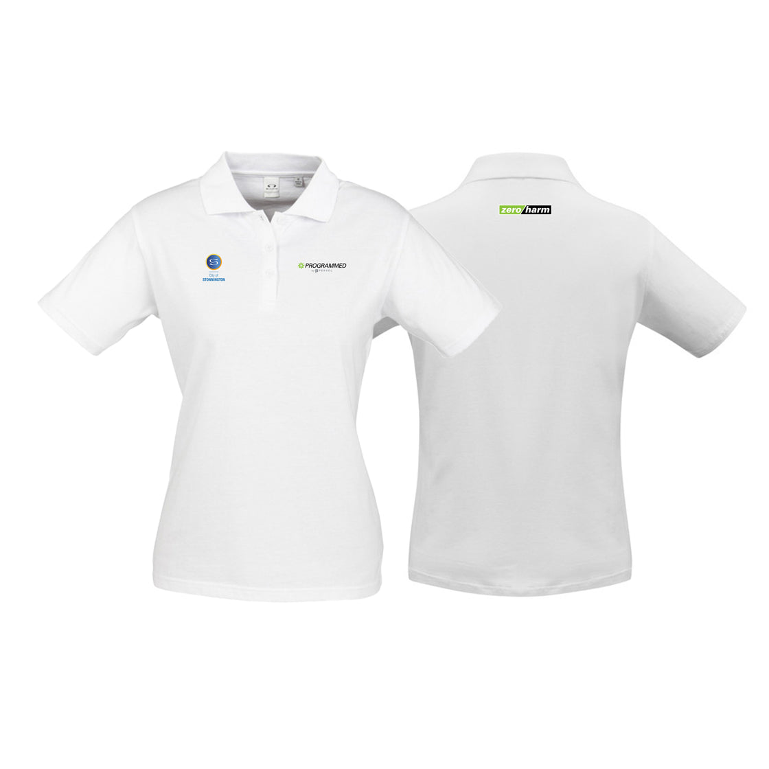 WOMENS ICE SHORT SLEEVE POLO - WHITE