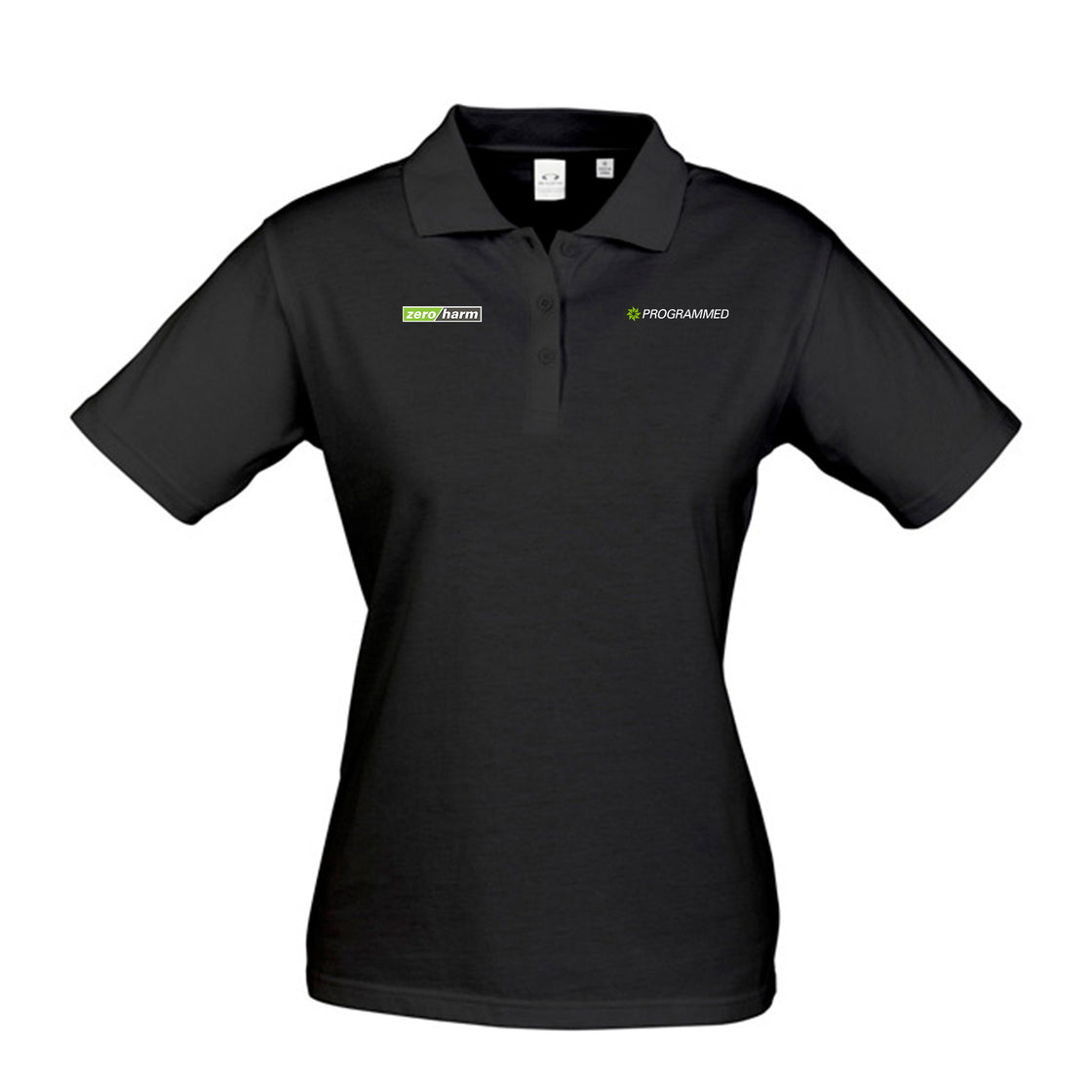 ICE WOMENS SHORT SLEEVE POLO - BLACK