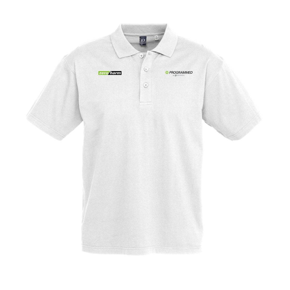 MENS ICE SHORT SLEEVE POLO - WHITE