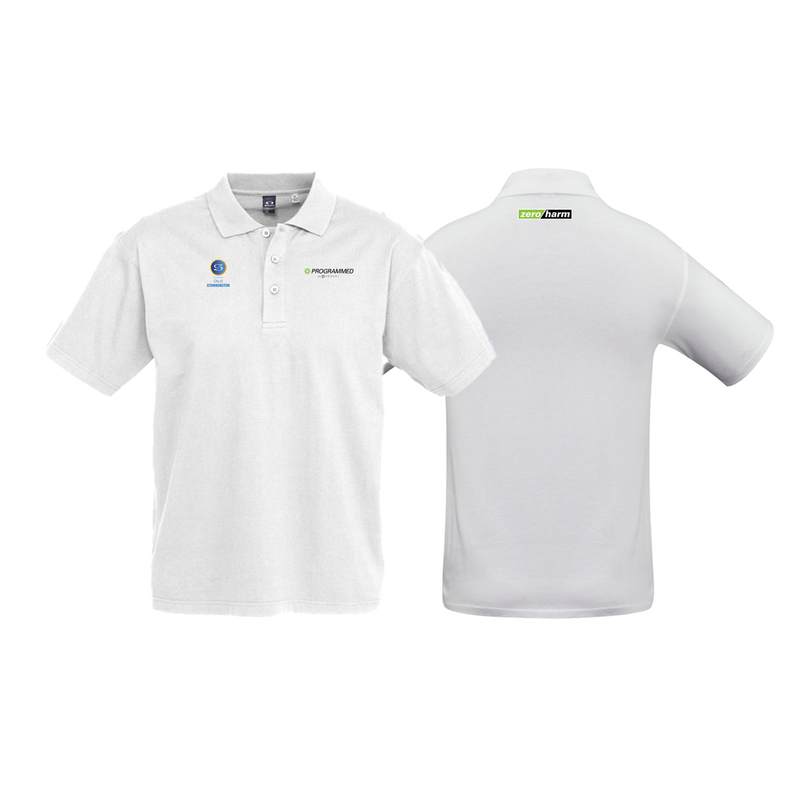 MENS ICE SHORT SLEEVE POLO - WHITE