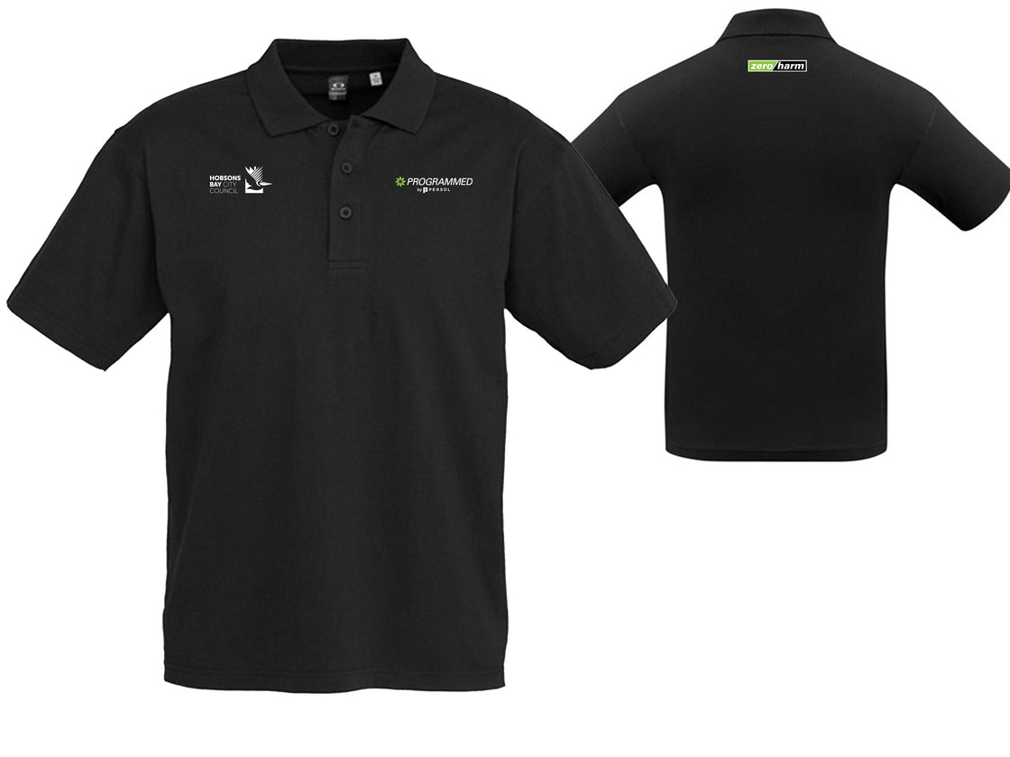 MENS ICE SHORT SLEEVE POLO - BLACK
