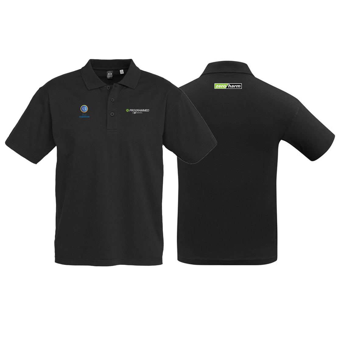MENS ICE SHORT SLEEVE POLO - BLACK