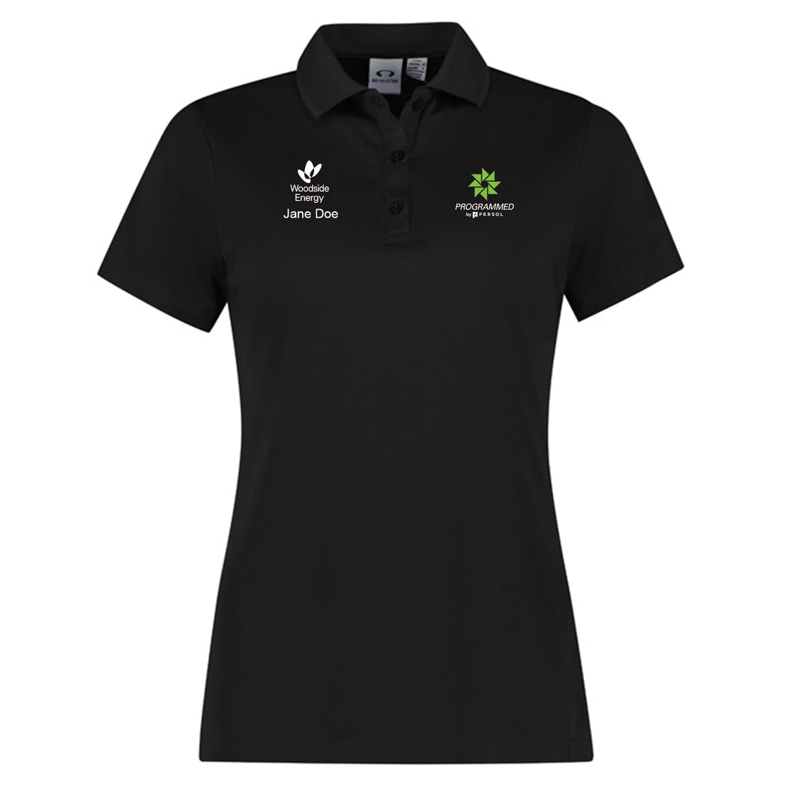 WOMENS ACTION POLO - BLACK