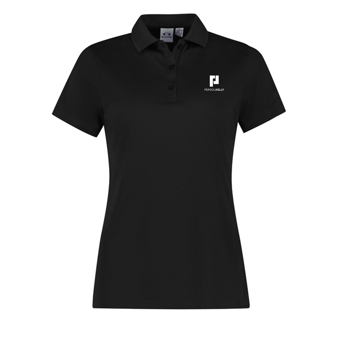 WOMENS ACTION SHORT SLEEVE POLO - BLACK