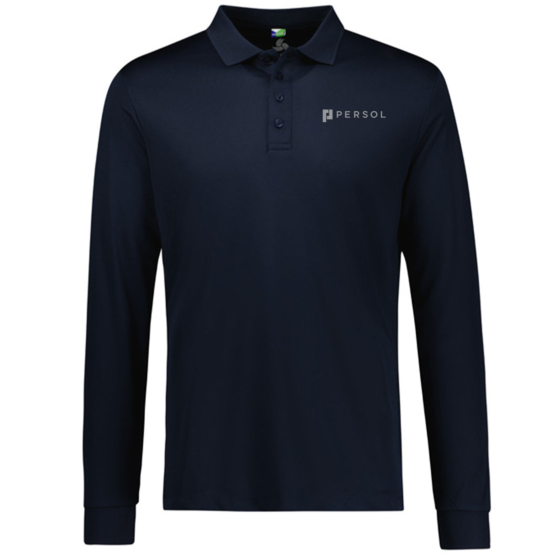 MENS ACTION LONG SLEEVE POLO - NAVY