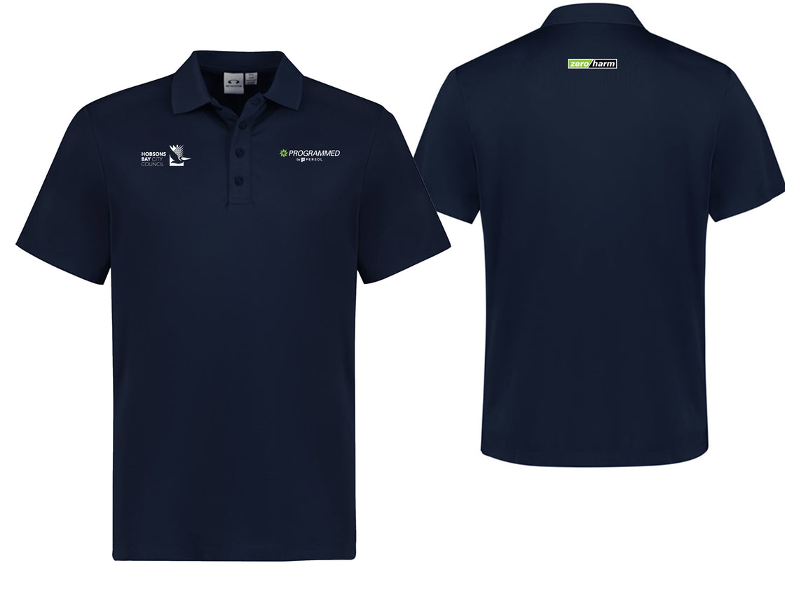MENS ACTION SHORT SLEEVE POLO - NAVY