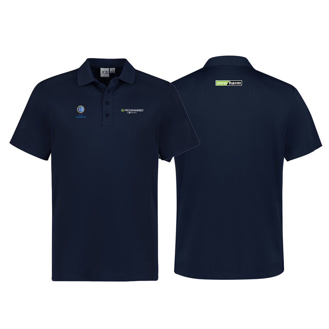 MENS ACTION SHORT SLEEVE POLO - NAVY