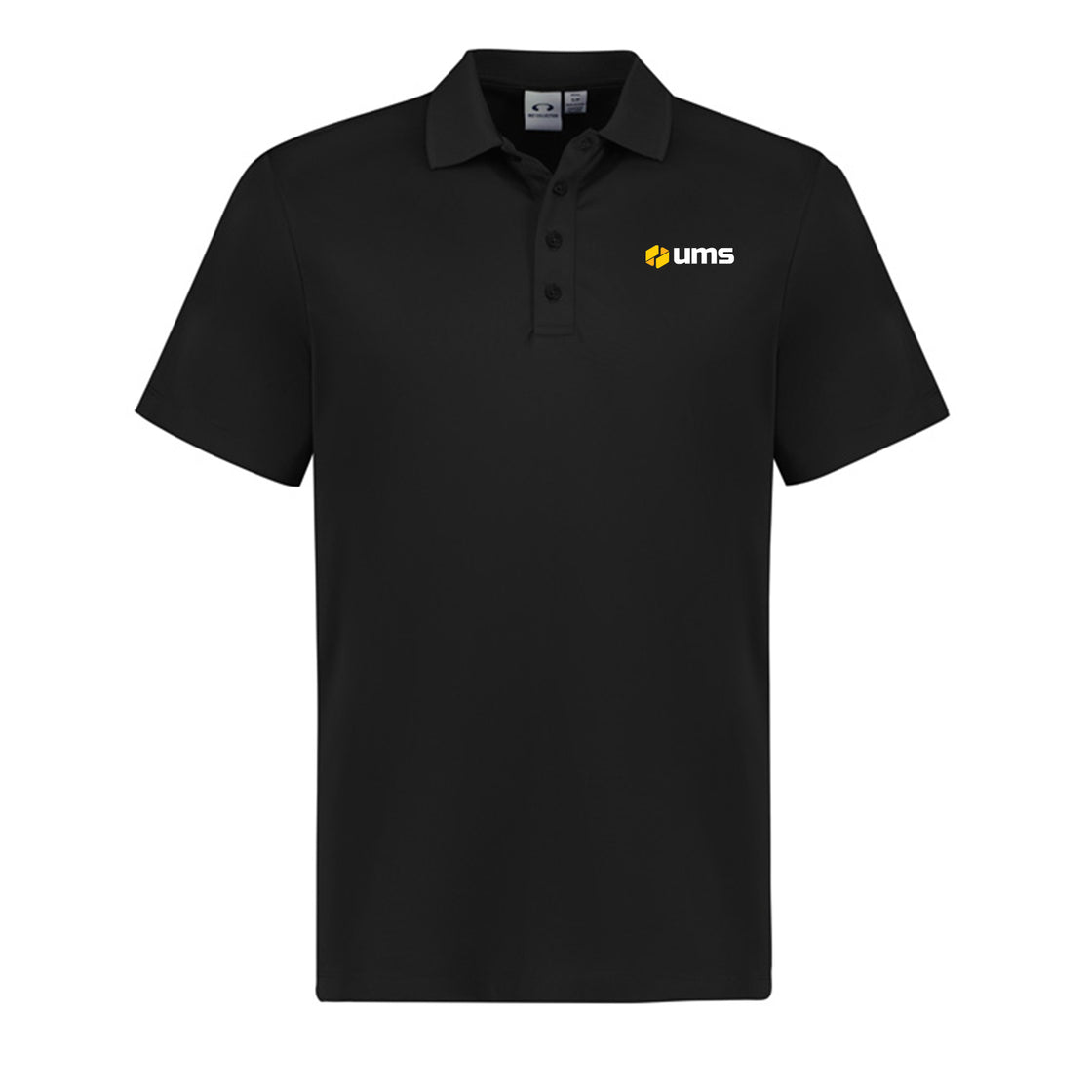 MENS ACTION SHORT SLEEVE POLO - BLACK