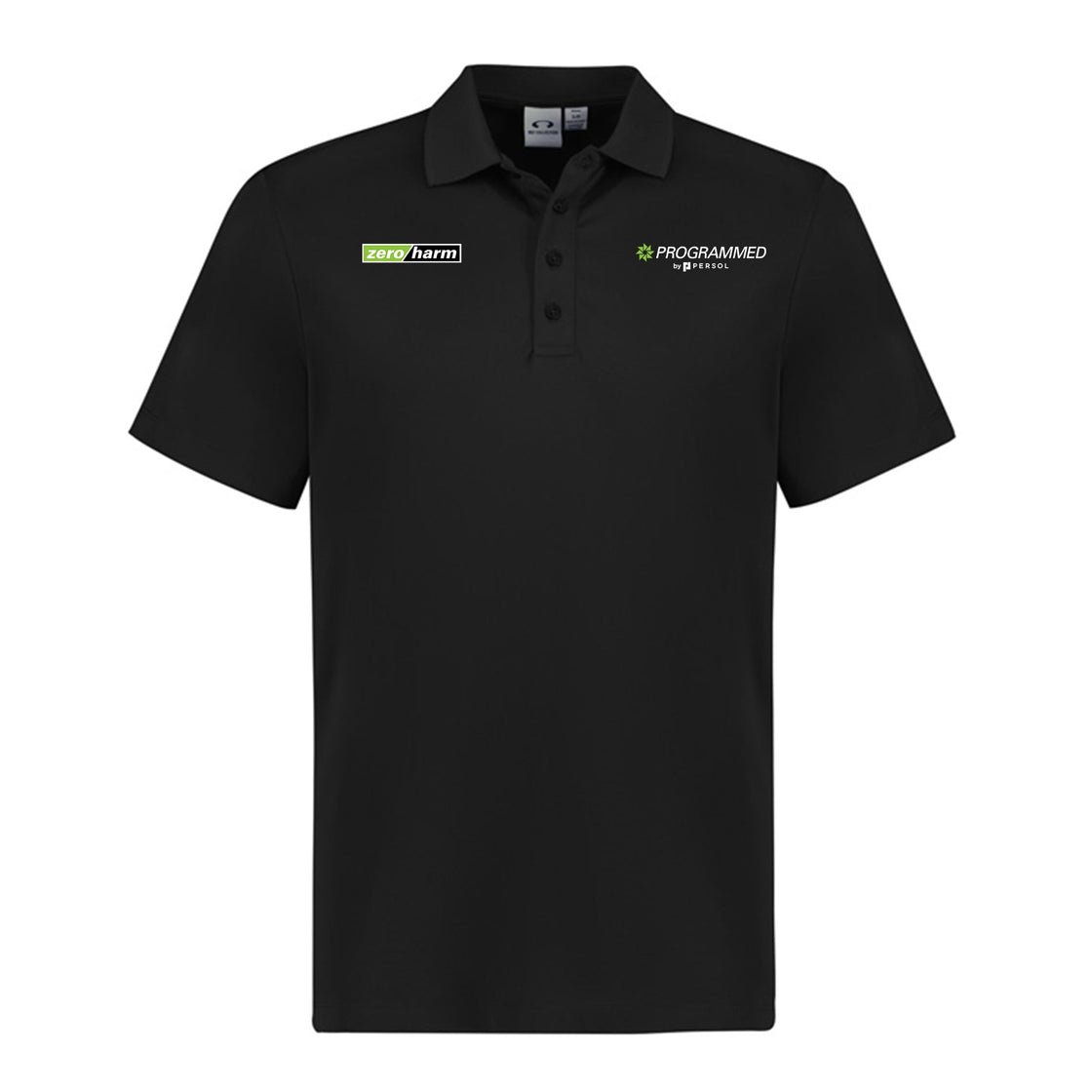 MENS ACTION SHORT SLEEVE POLO - BLACK