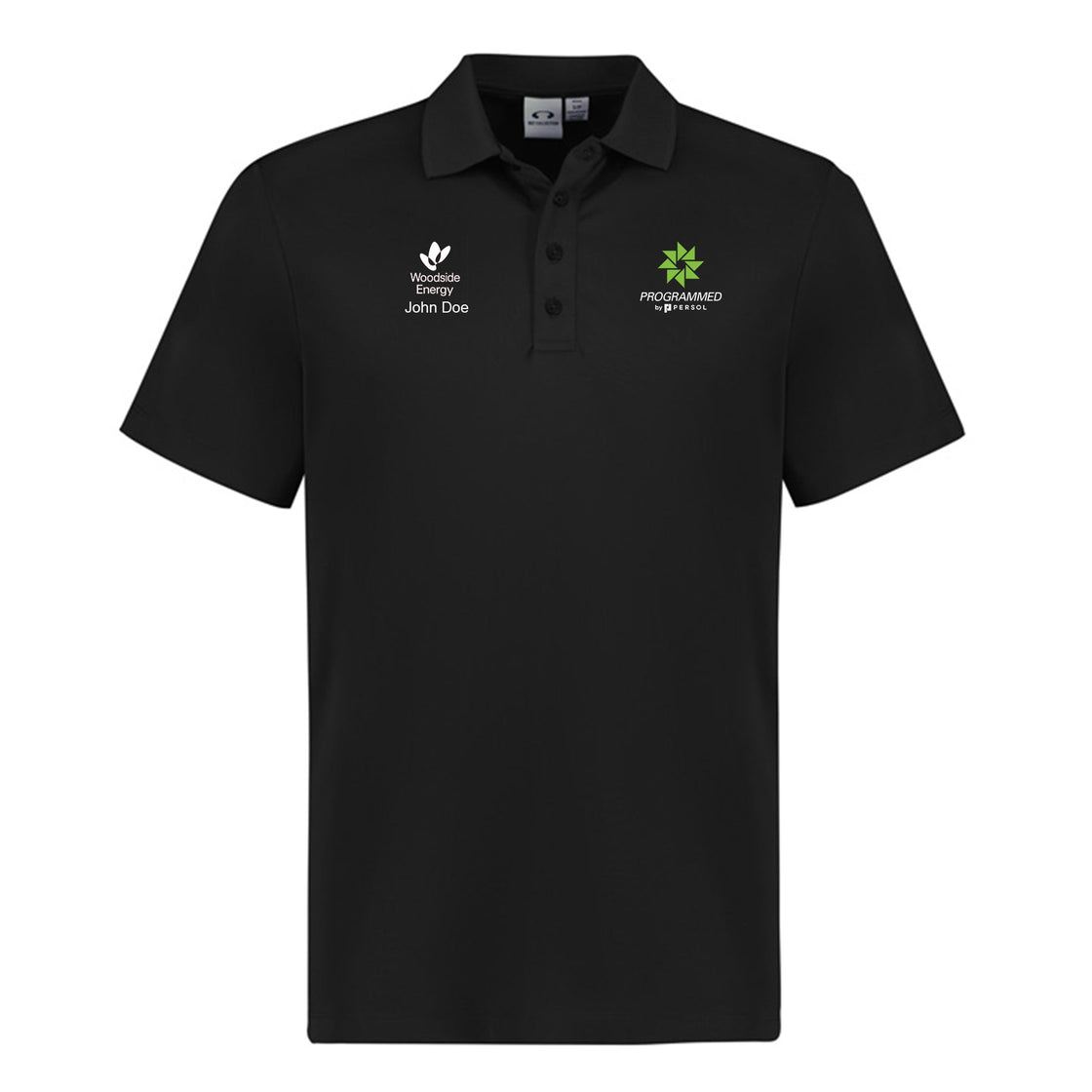 MENS ACTION SHORT SLEEVE POLO - BLACK