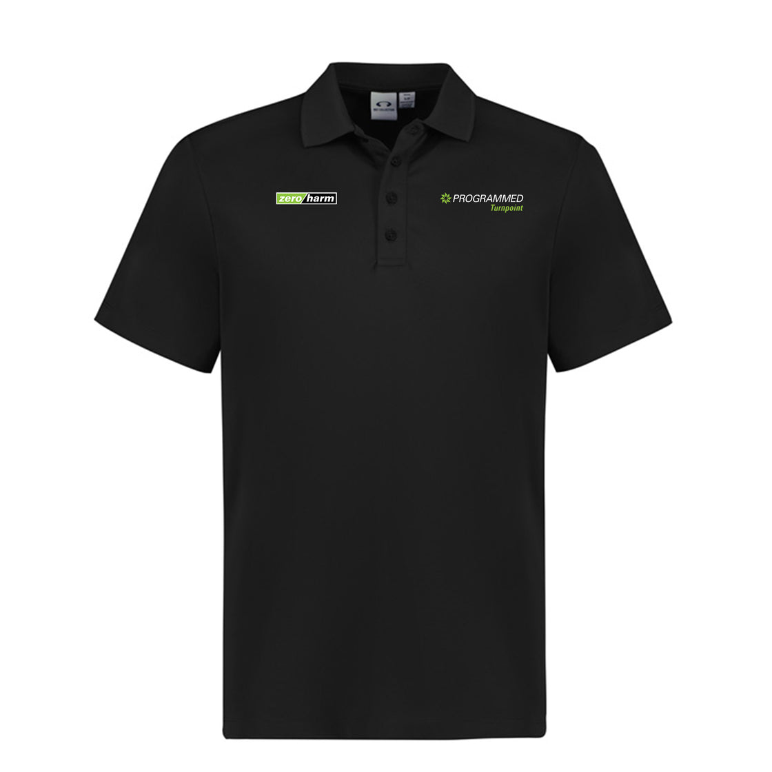MENS ACTION SHORT SLEEVE POLO - BLACK