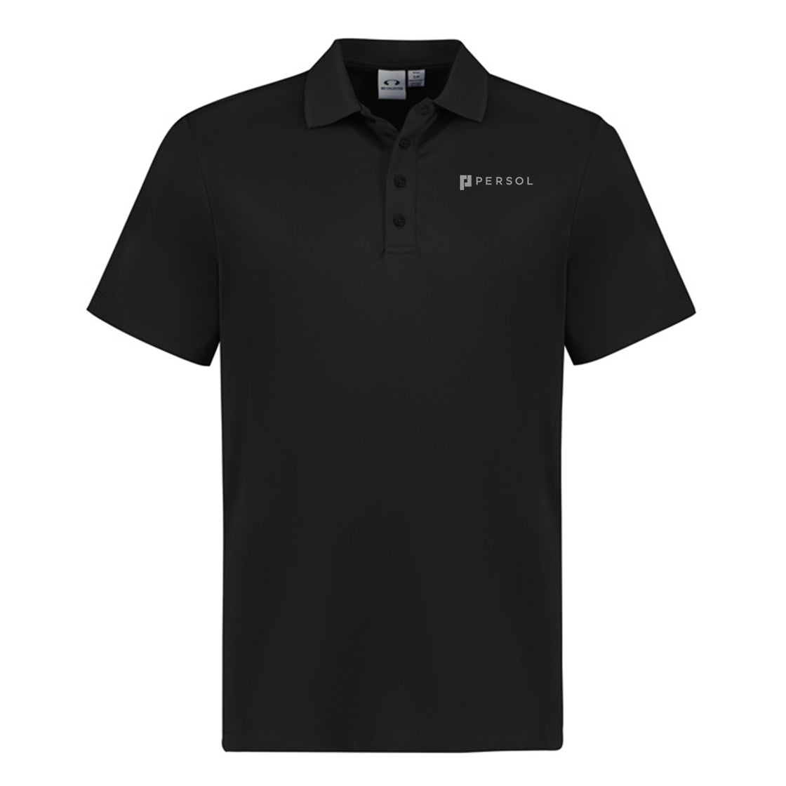 MENS ACTION SHORT SLEEVE POLO - BLACK