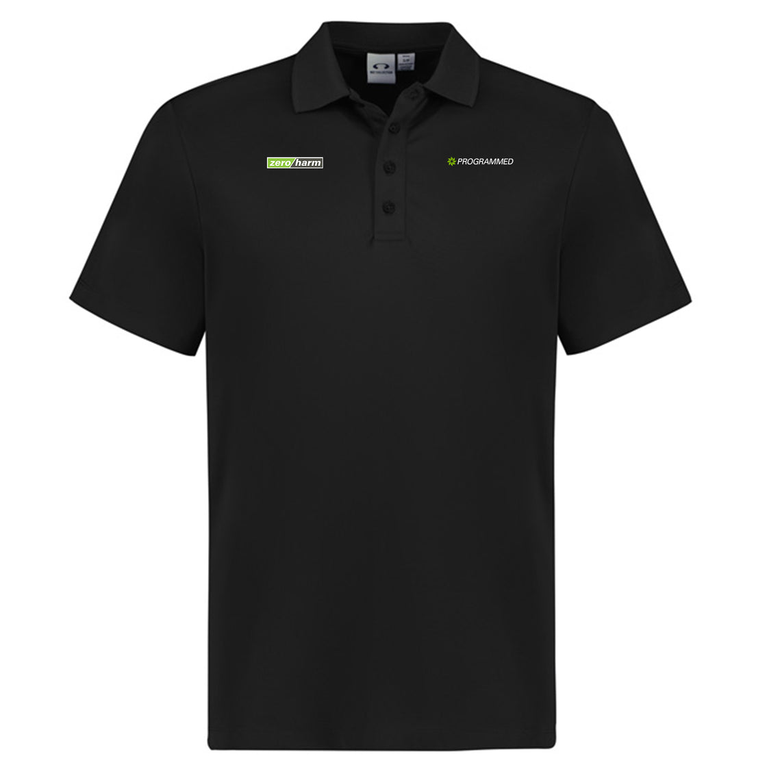 MENS ACTION SHORT SLEEVE POLO - BLACK