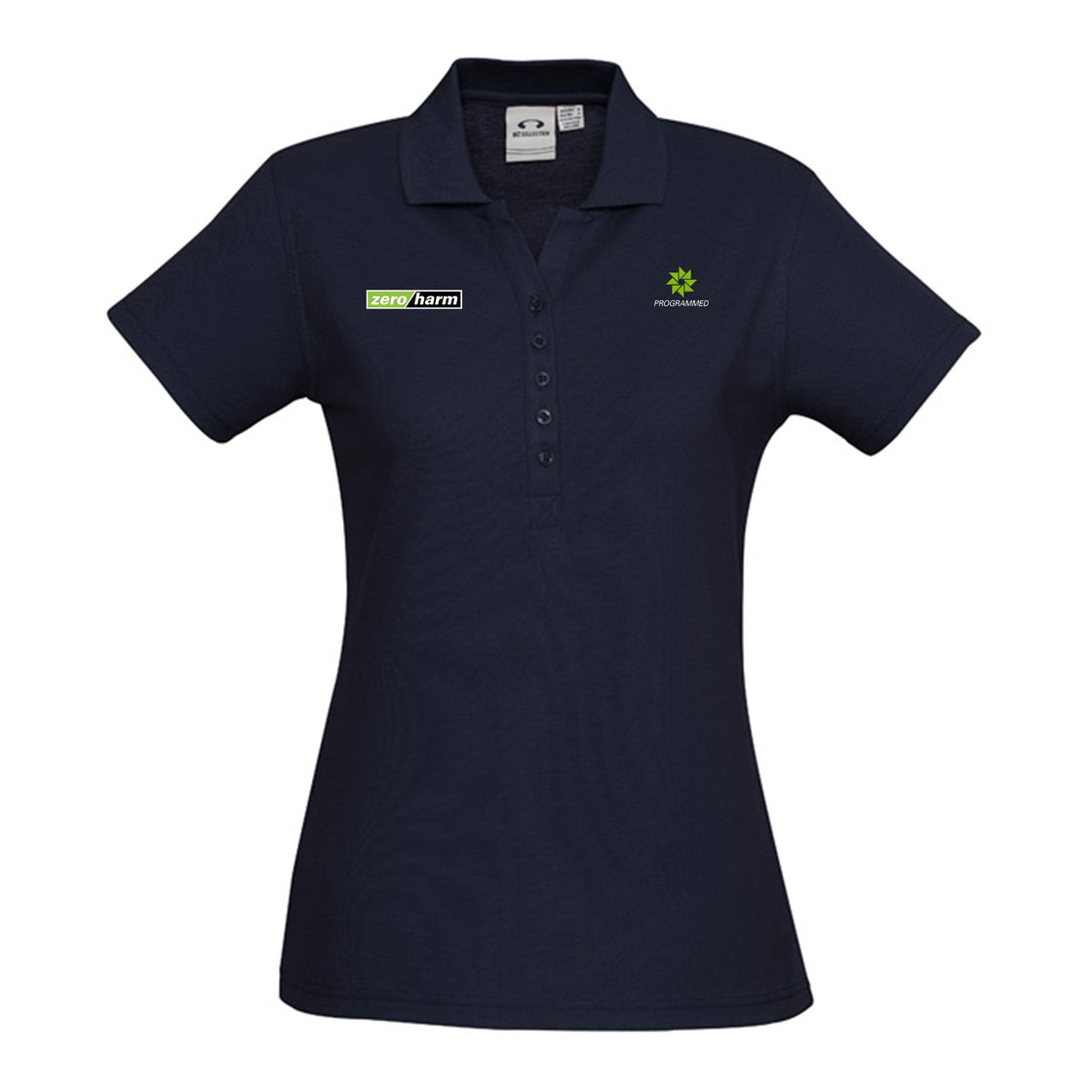 WOMENS CREW SHORT SLEEVE POLO - NAVY