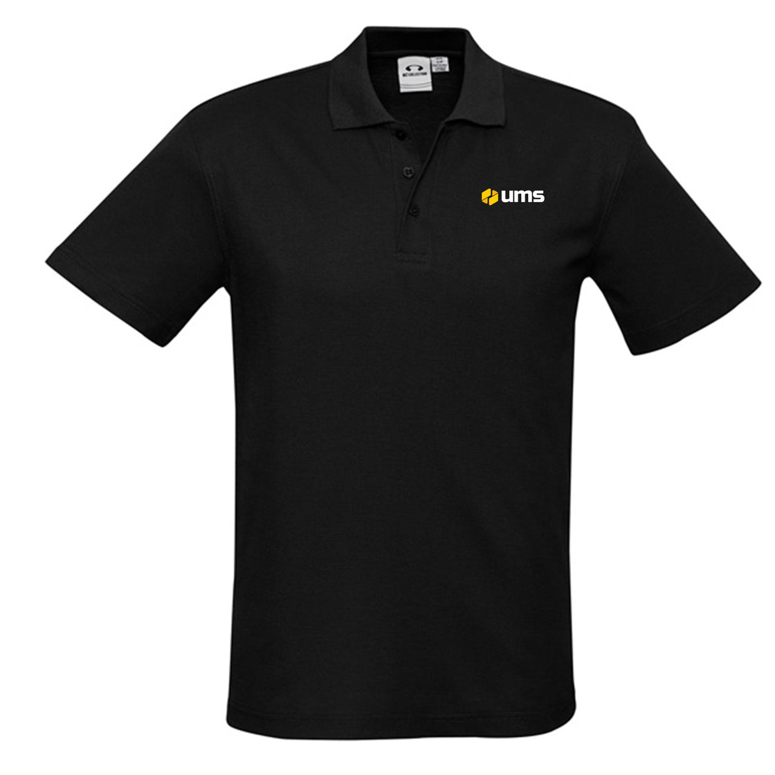 MENS CREW SHORT SLEEVE POLO - BLACK