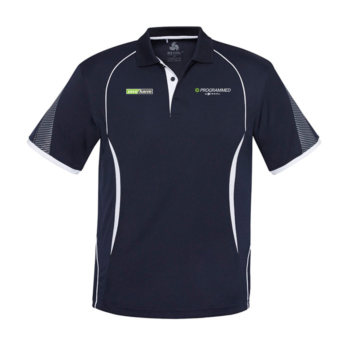 MENS RAZOR POLO - NAVY/WHITE
