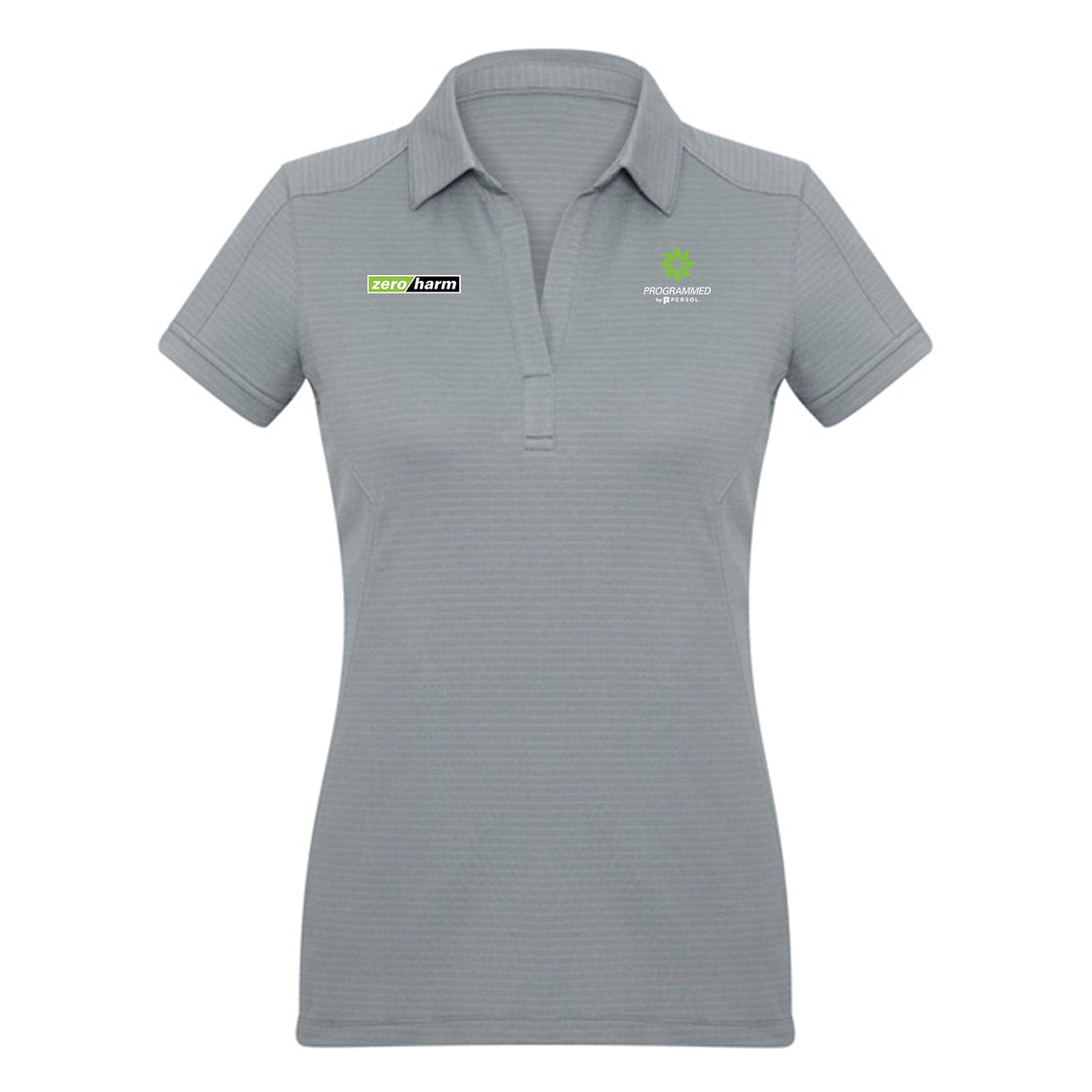 WOMENS PROFILE SHORT SLEEVE POLO  - SILVER