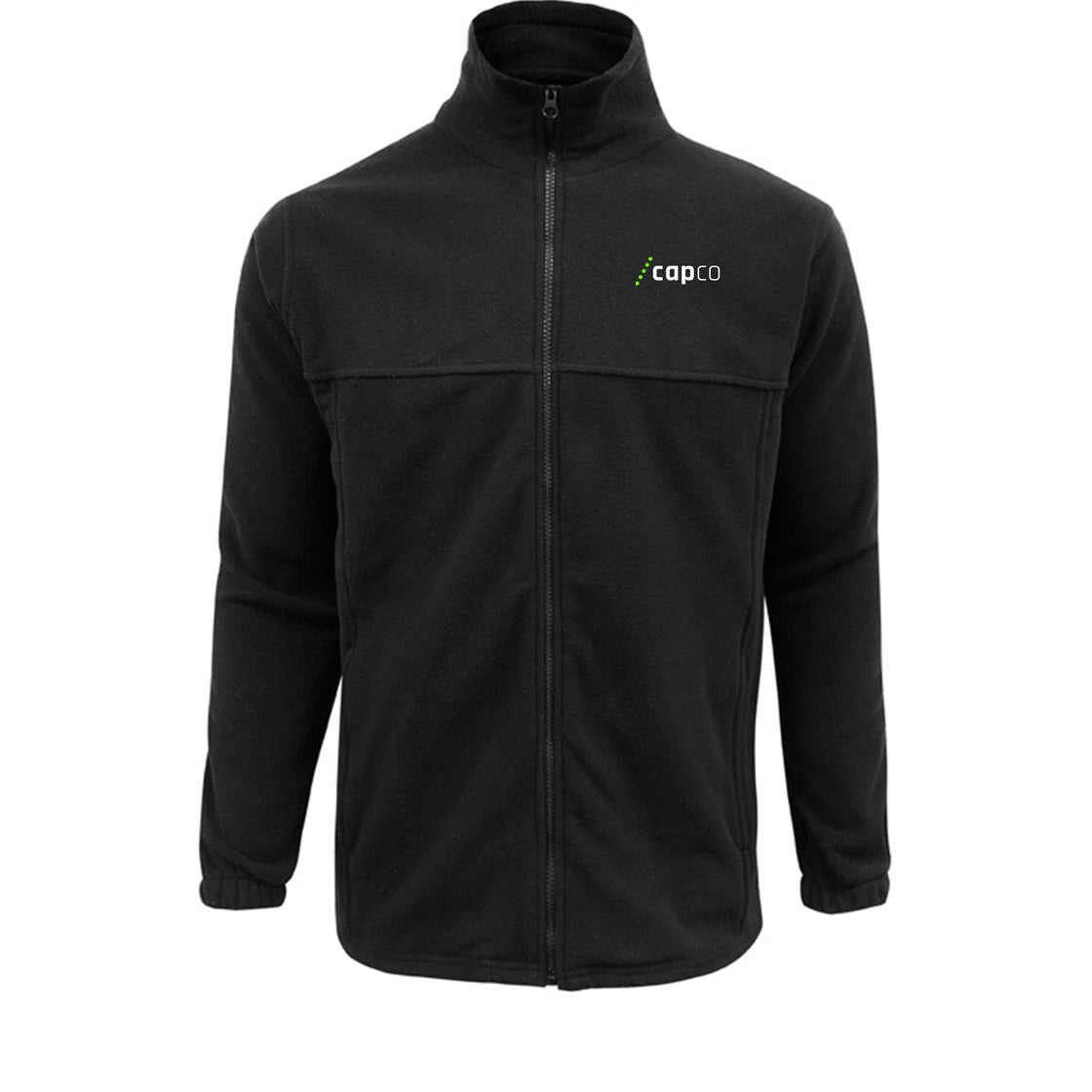 MENS PLAIN MICRO FLEECE JACKET - BLACK