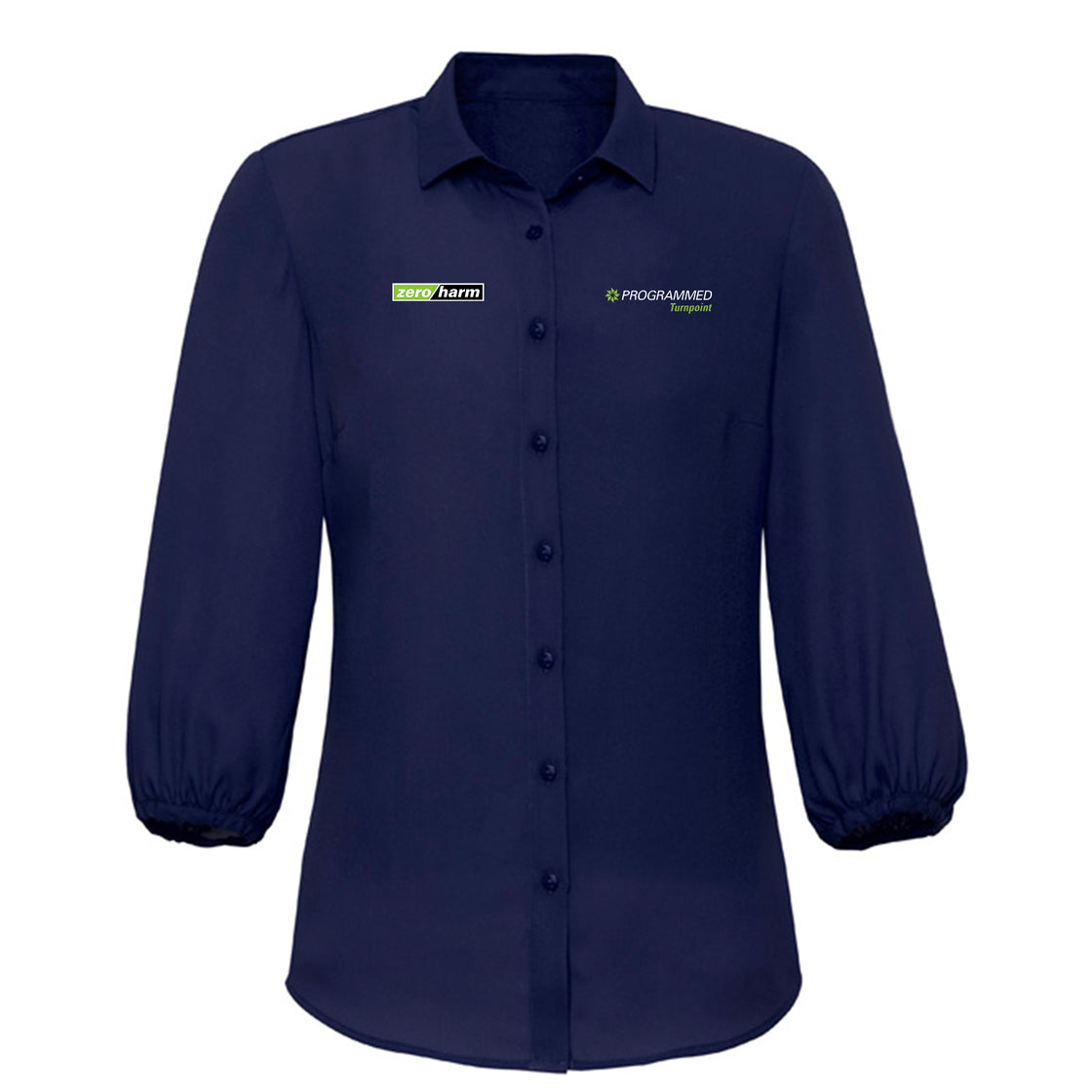 WOMENS LUCY 3/4 SLEEVE BLOUSE - NAVY