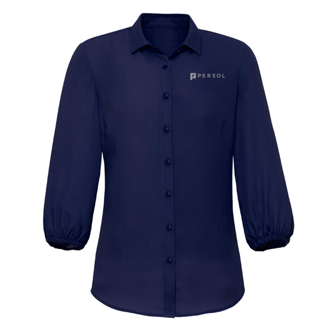 WOMENS LUCY 3/4 SLEEVE BLOUSE - NAVY