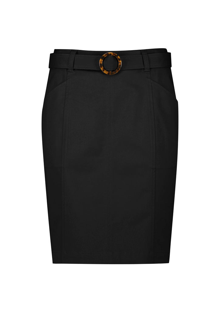 TRAVELLER WOMENS CHINO SKIRT - BLACK