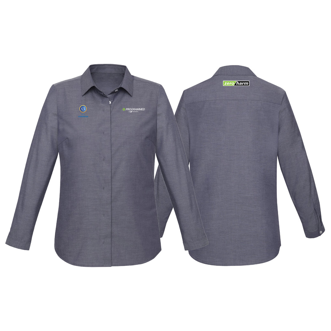 WOMENS CHARLIE LONG SLEEVE SHIRT - NAVY CHAMBRAY