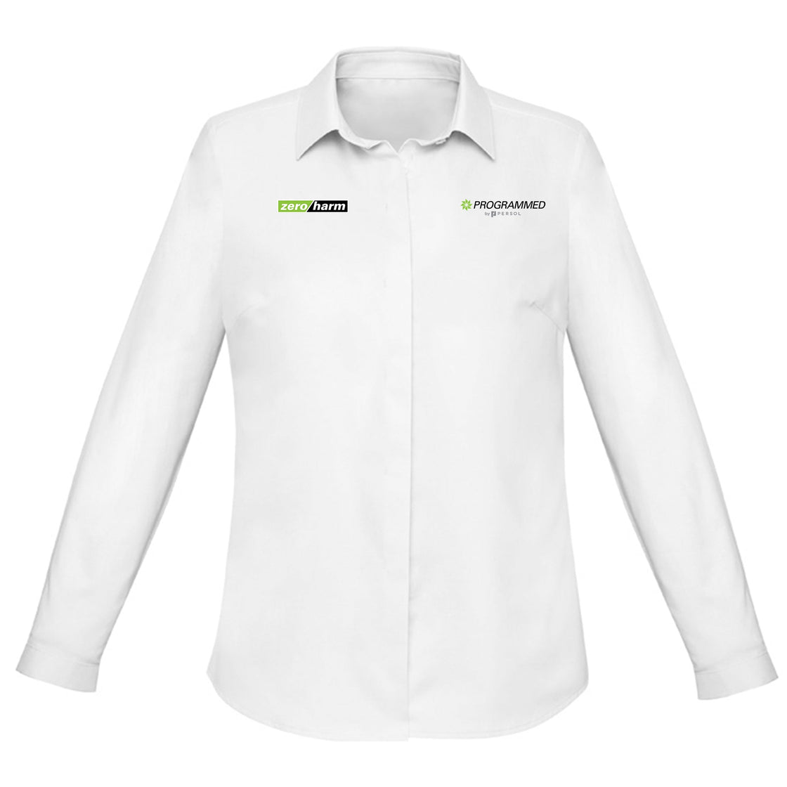 WOMENS CHARLIE LONG SLEEVE SHIRT - WHITE