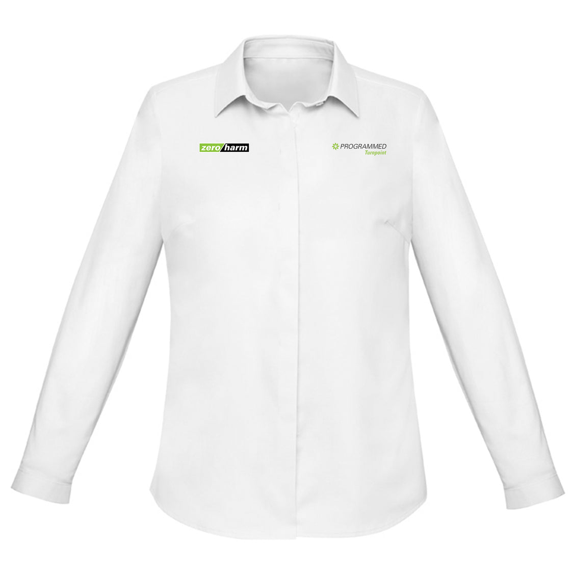 WOMENS CHARLIE LONG SLEEVE SHIRT - WHITE