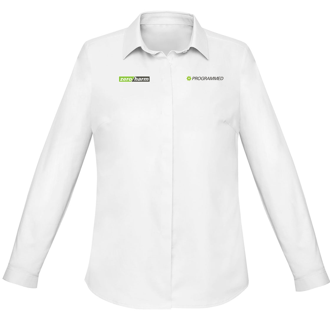 CHARLIE WOMENS LONG SLEEVE SHIRT - WHITE