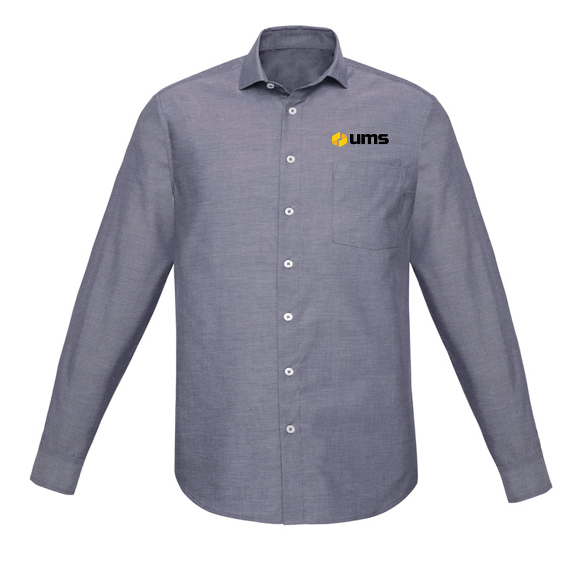 MENS CHARLIE CLASSIC FIT LONG SLEEVE SHIRT - NAVY CHAMBRAY